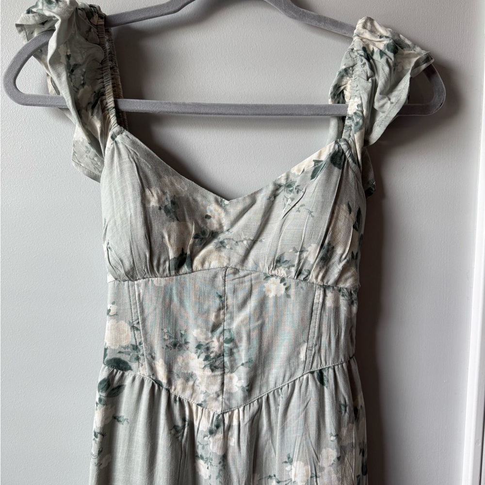 Hollister Light Gray Floral Dress